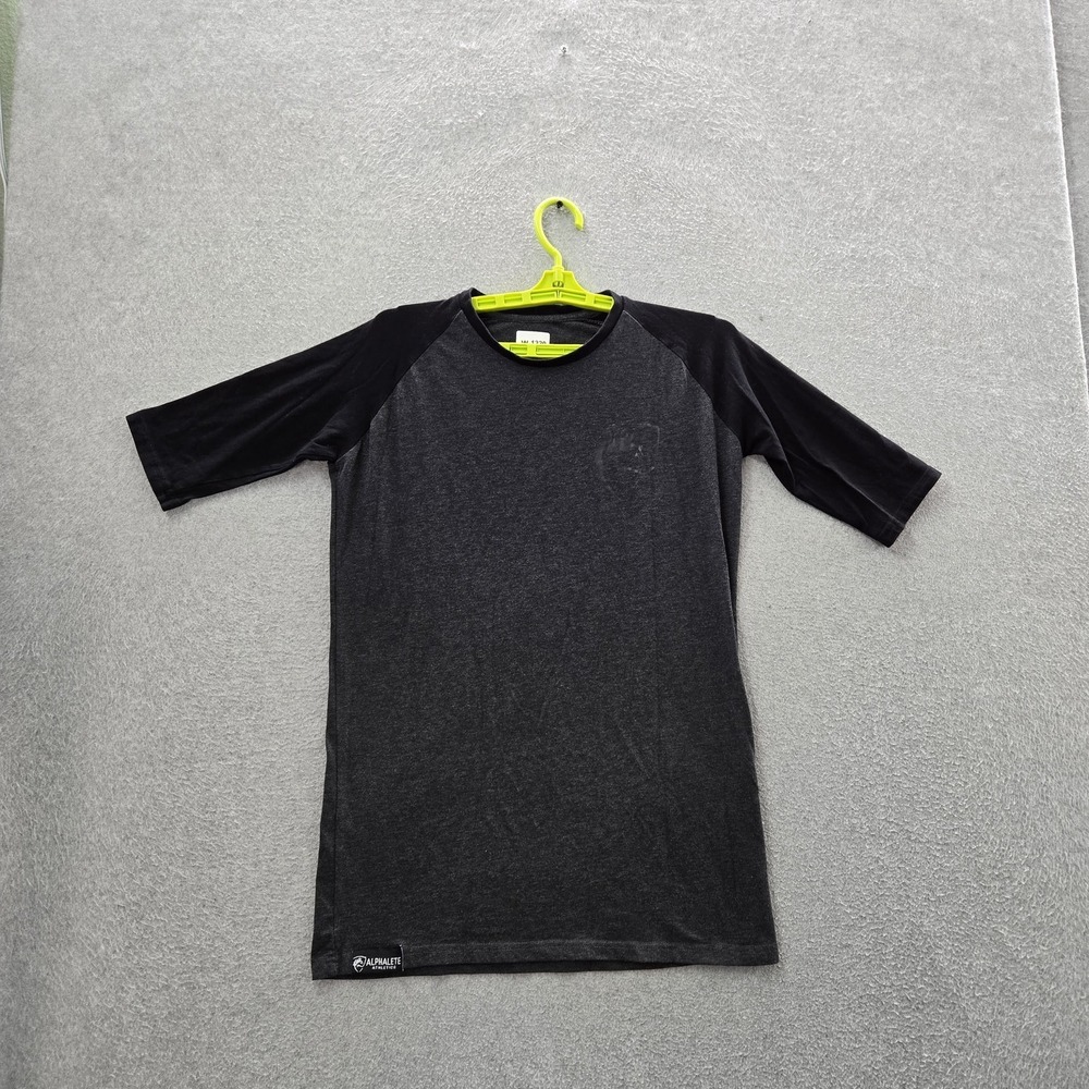 Alphalete Athletics Men Shirt S Gray Logo Activewear‎ Short Sleeve
